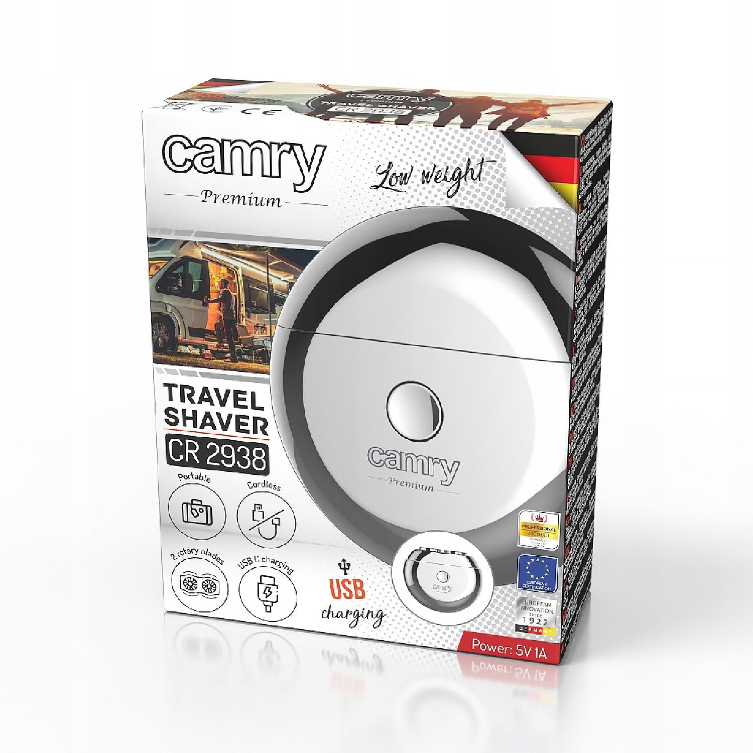 Men's Travel Shaver 2 Beard Shaving Heads Beard 250mAh USB Camry Brand no brand