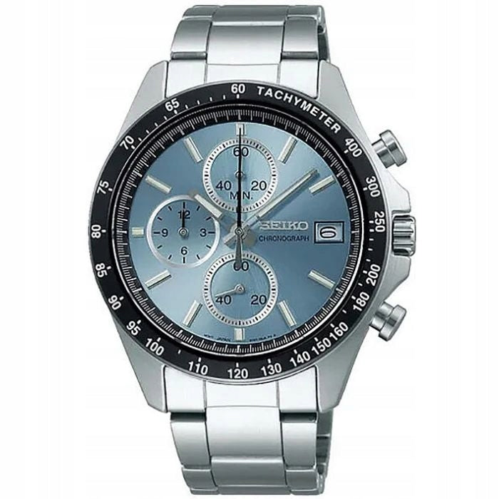 Men's Watch Seiko Spirit SBTR029 – Ice Blue and Quartz Chronograph