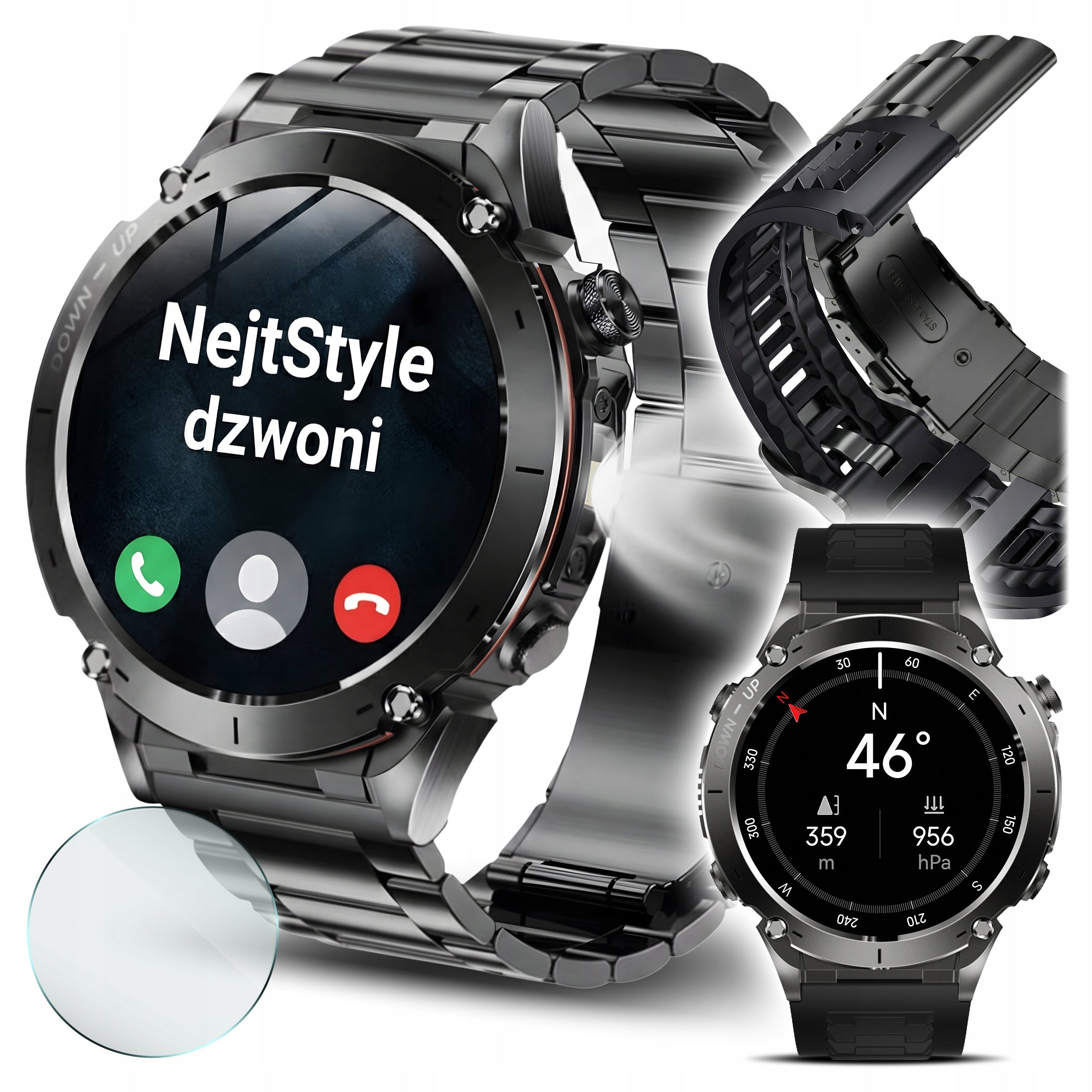 Men's Watch Smartwatch GPS AMOLED Conversation Waterproof Watch Sport MENU PL