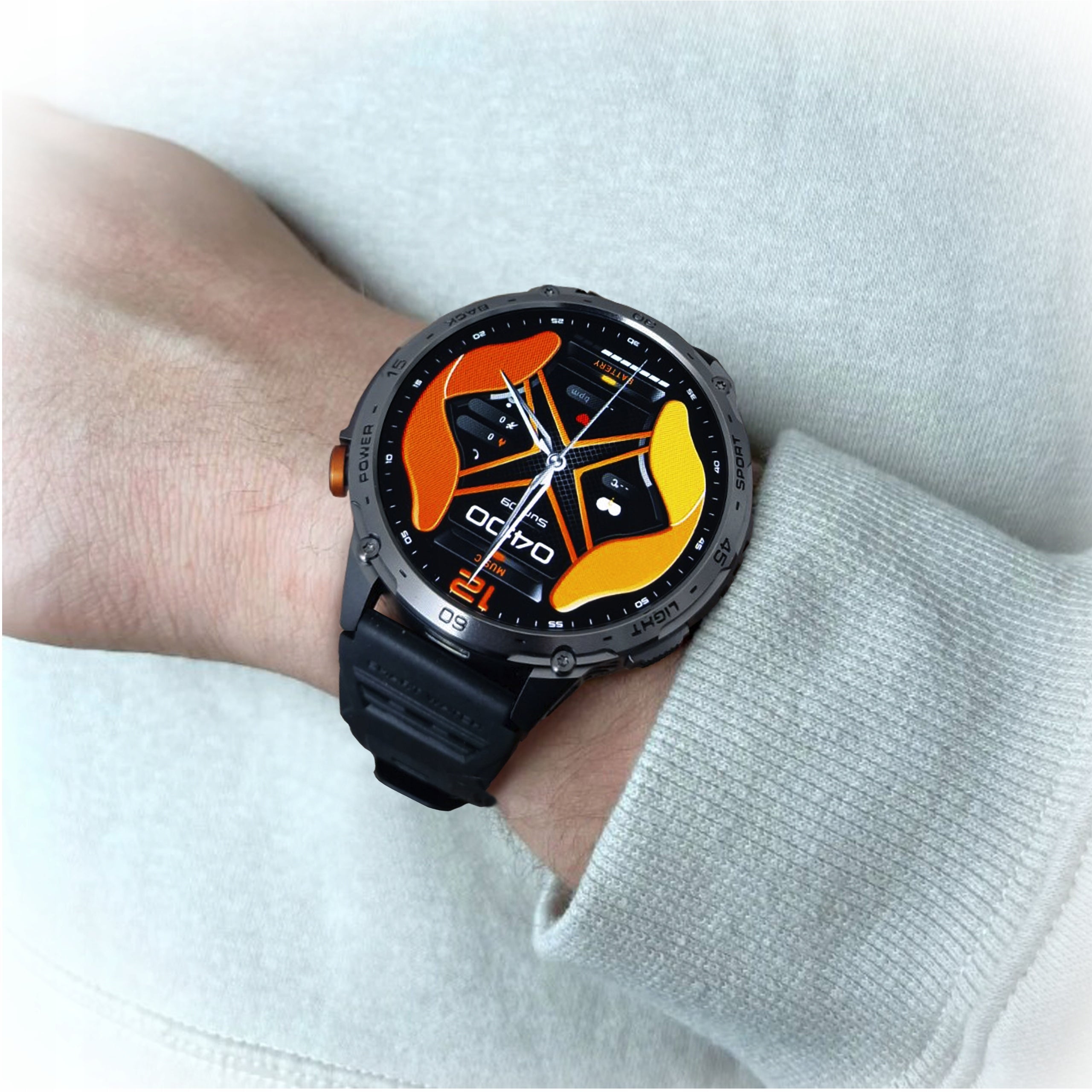 Men's Watch Smartwatch Pulse Talk IP68 3ATM Flashlight 730mAh Menu PL Packaging status original