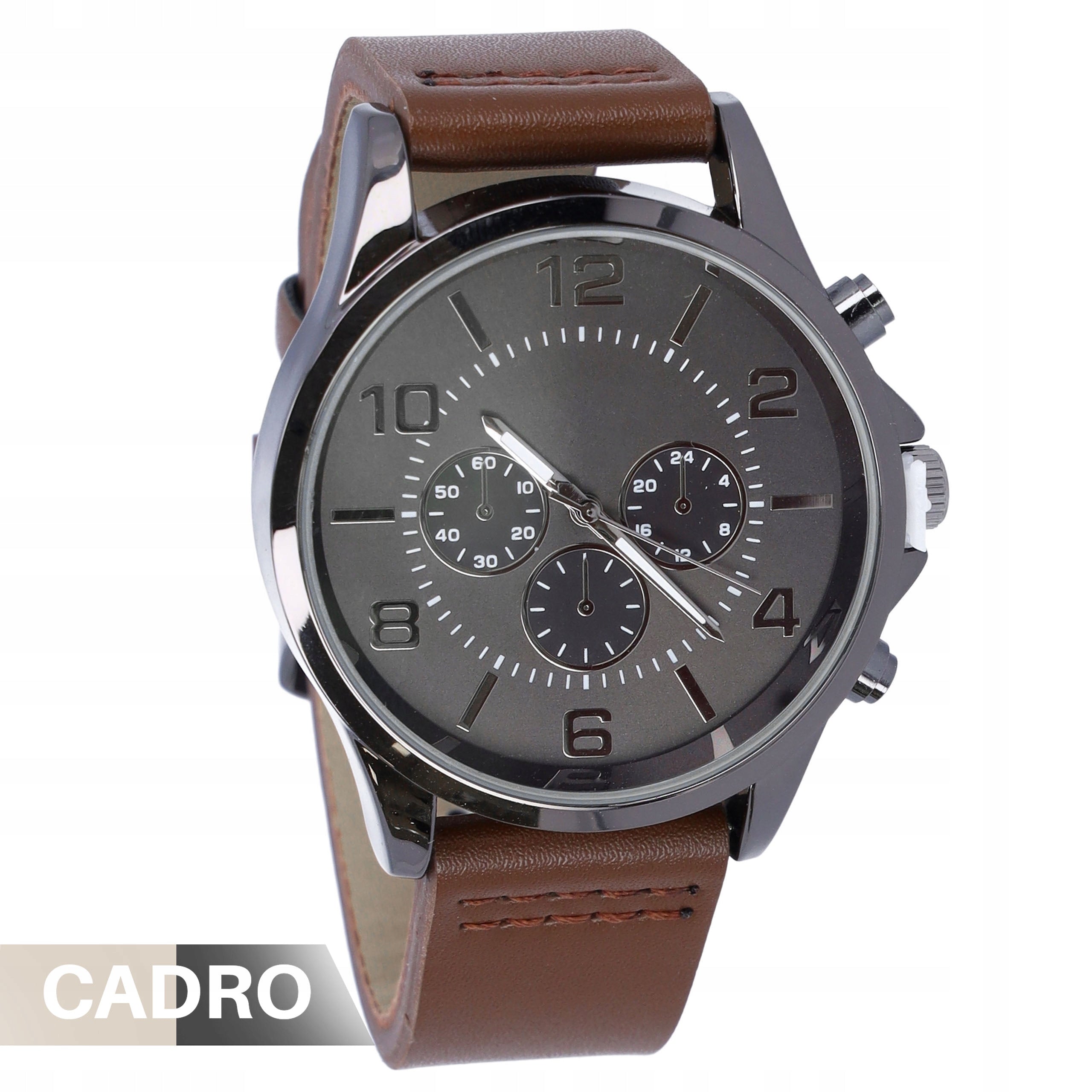 Men's Watch with Brown Leather Strap - Gift for Dad, Husband, Boyfriend Brand no brand