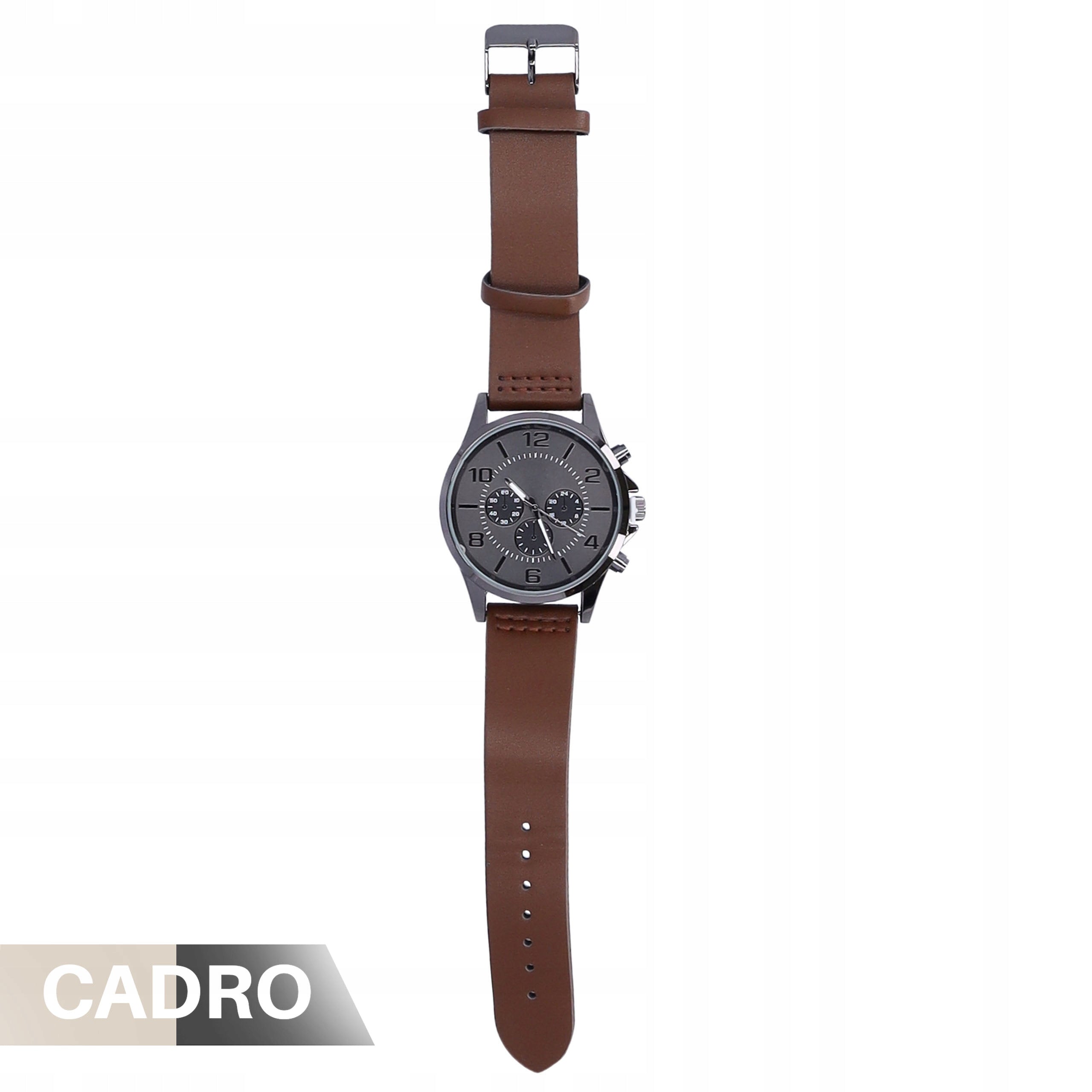Men's Watch with Brown Leather Strap - Gift for Dad, Husband, Boyfriend Packaging status original