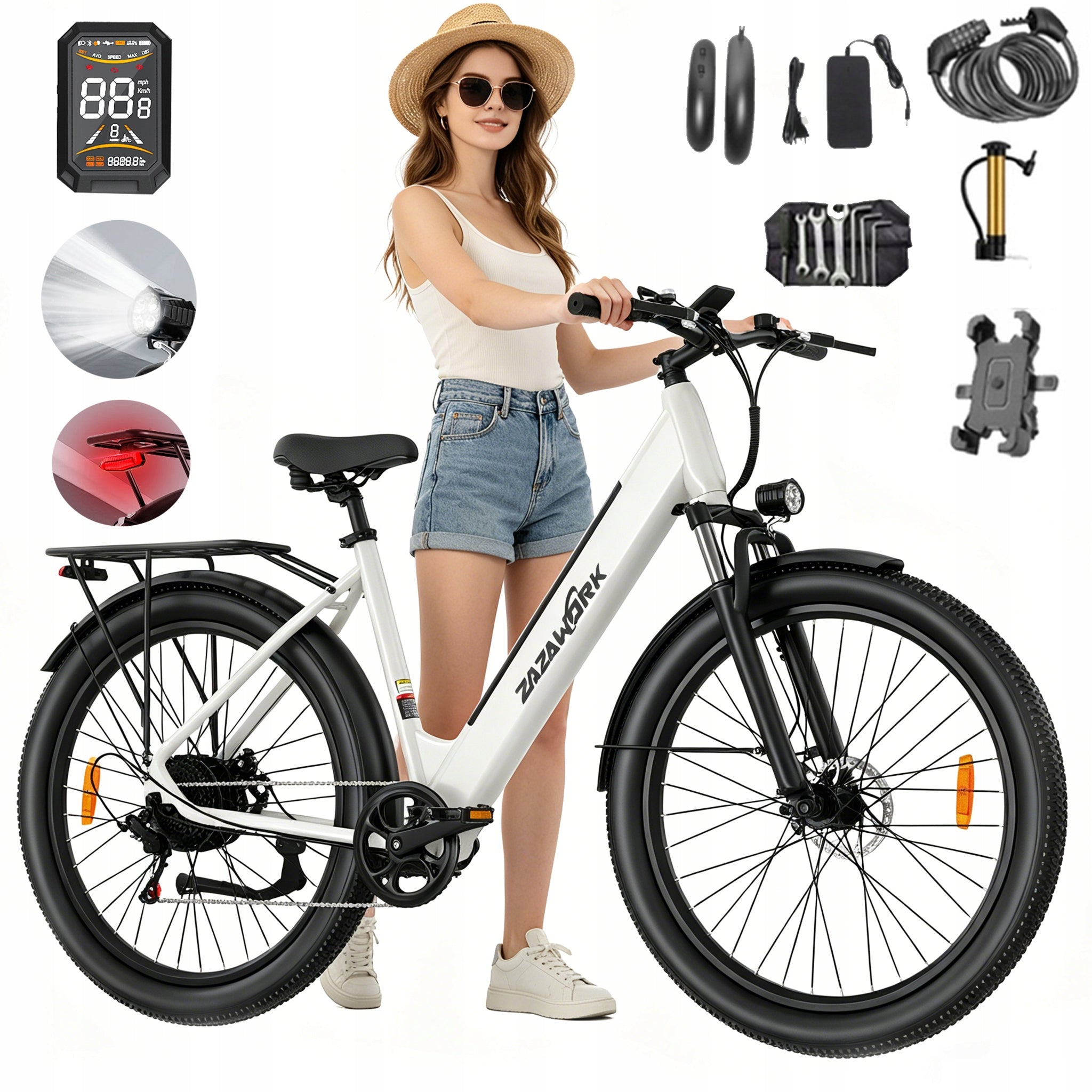 Men's/Women's Adult Electric Bike 250W 20AH 120KM 29" Urban Foldability partially assembled, calibrated