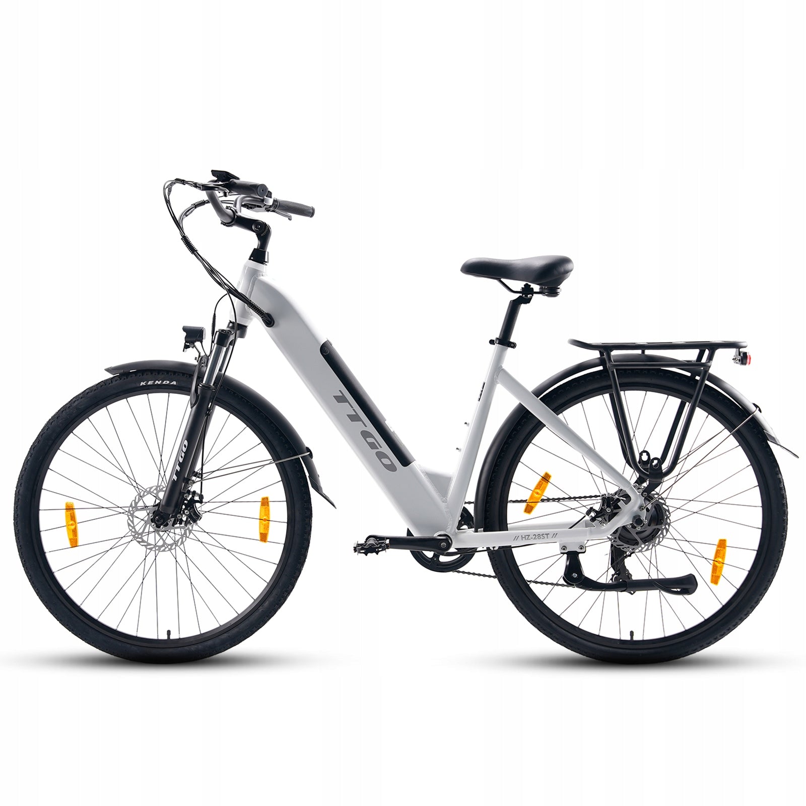 Men's/Women's City Electric Bike TTGO HZ-28ST 250W 36V 20Ah 120km 28" White Packaging status original