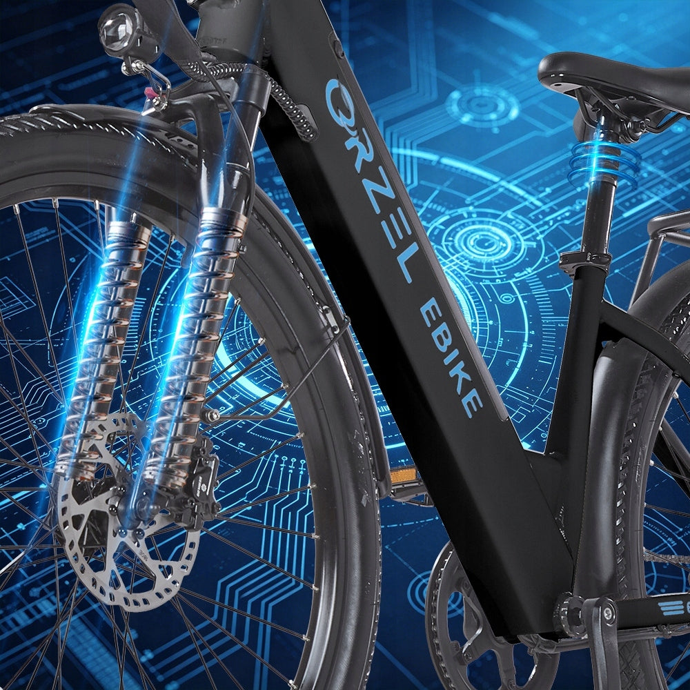 Men's/Women's E-Bike ORZEL C29 250W 20Ah 25KM/H 120KM 29"*2.25" Oil Brake Frame size XL