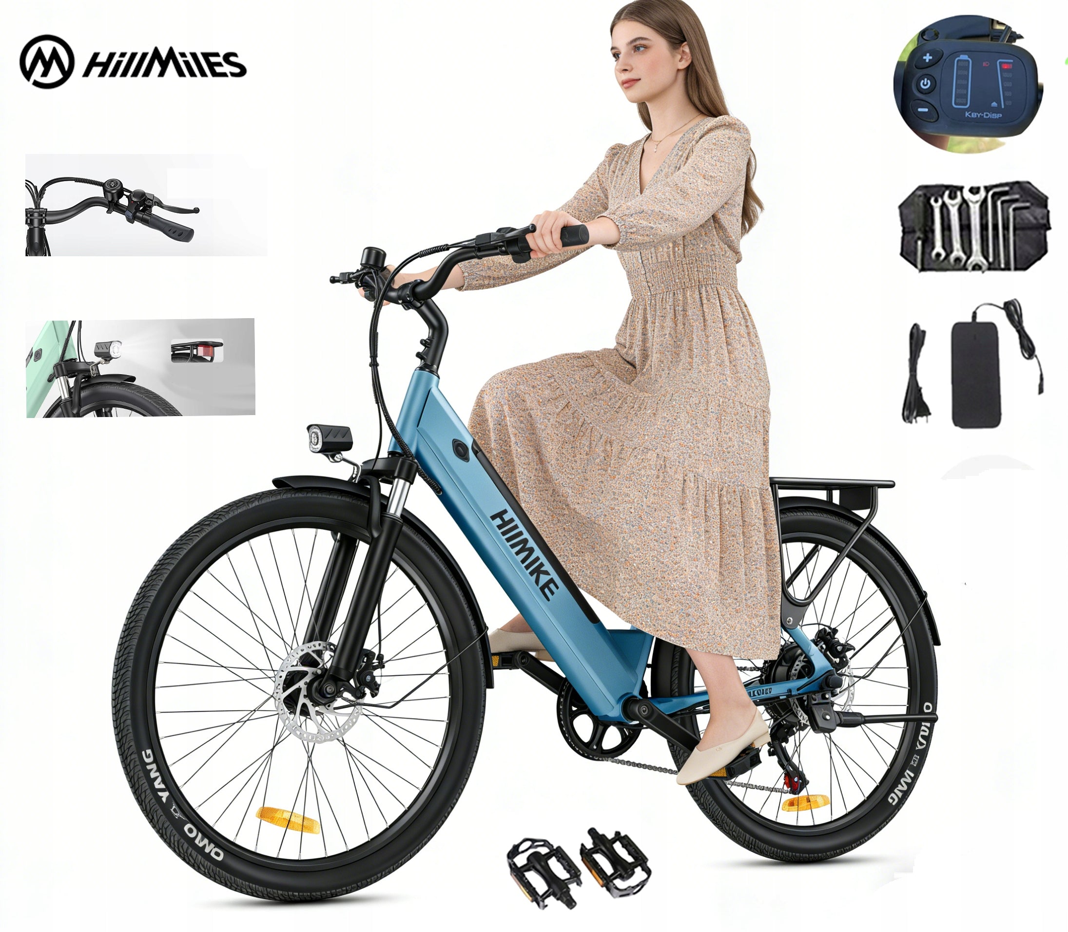 Men's/Women's Electric Bike HillMiles Milecity 1 250W 13AH 25KM/h 100KM