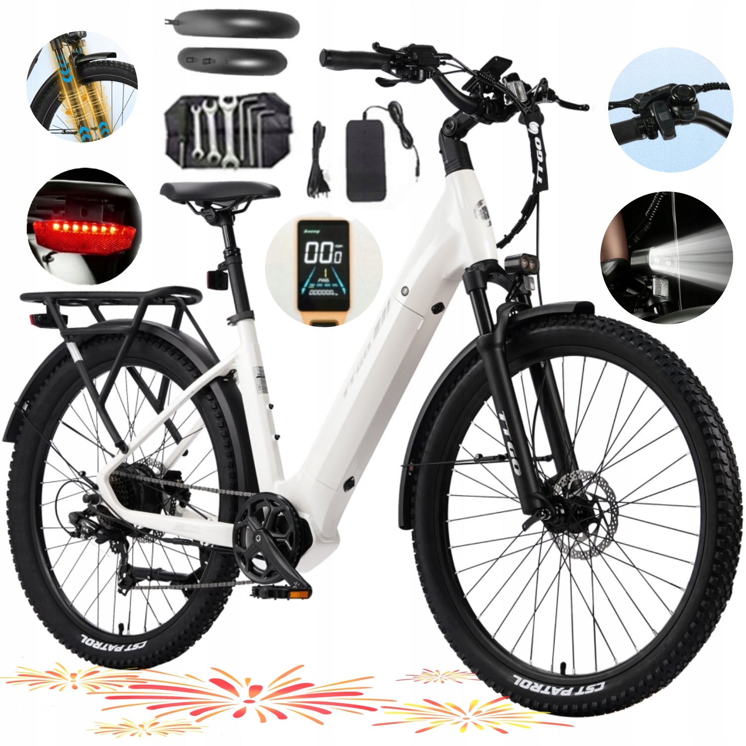 Men's/Women's Electric Bike TTGO Z3 City 720WH 48V 120HP 27,5"