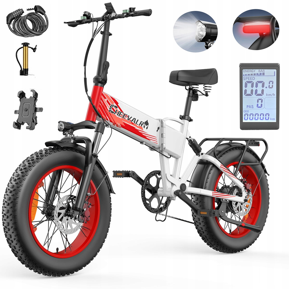 Men's/Women's Electric Vehicle Folding Cheevalry CF1000 20Ah 1500W 46km/h