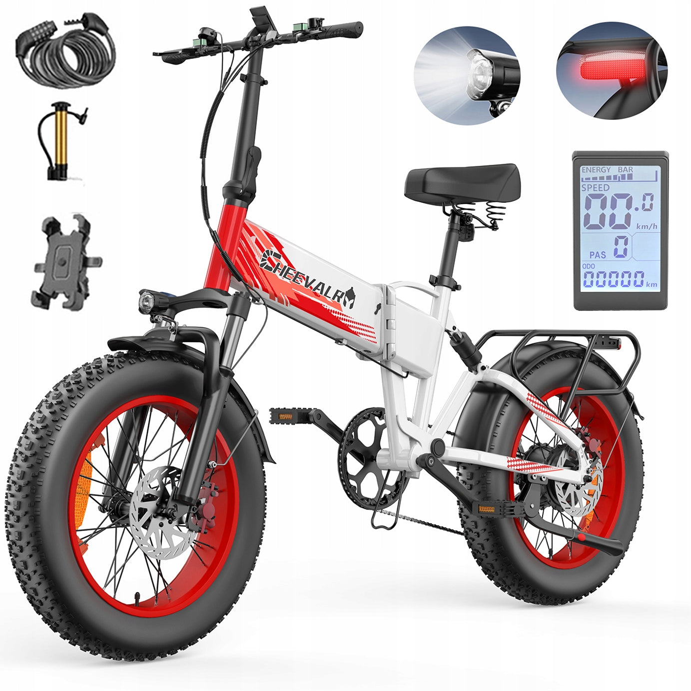 Men's/Women's Electric Vehicle Folding Cheevalry CF1000 20Ah 1500W 46km/h