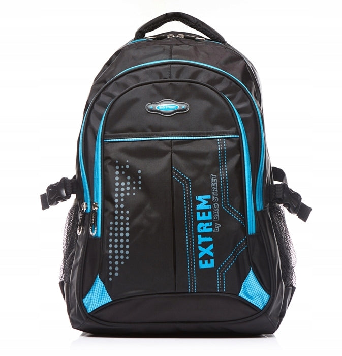 Men's Work Backpack Large 30L Black Blue Waterproof Bag Street