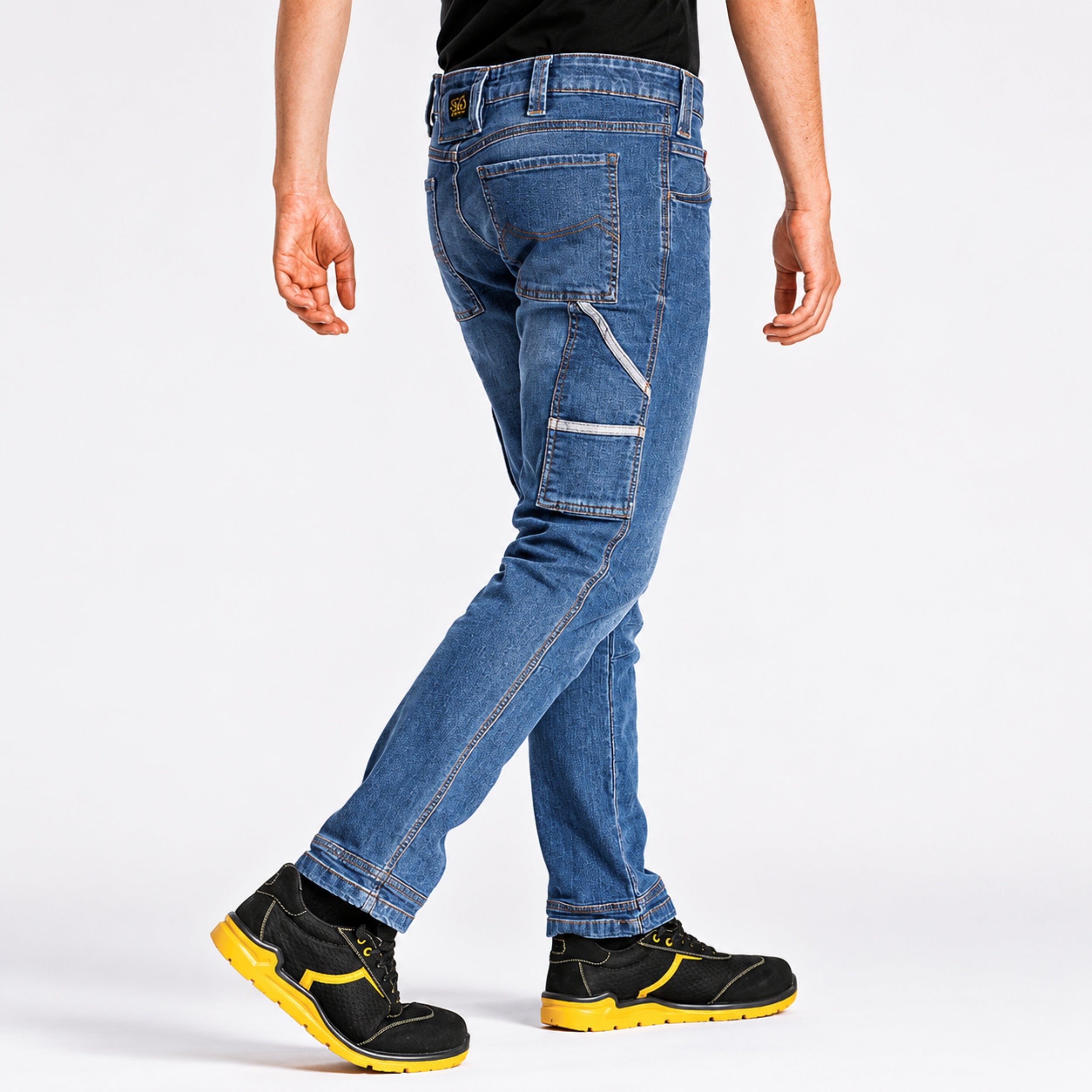 Men's Work Jeans Elastic Stretch Strong RICA LEWIS BHP Manufacturer code Spodnie robocze męskie jeansy ochronne BHP