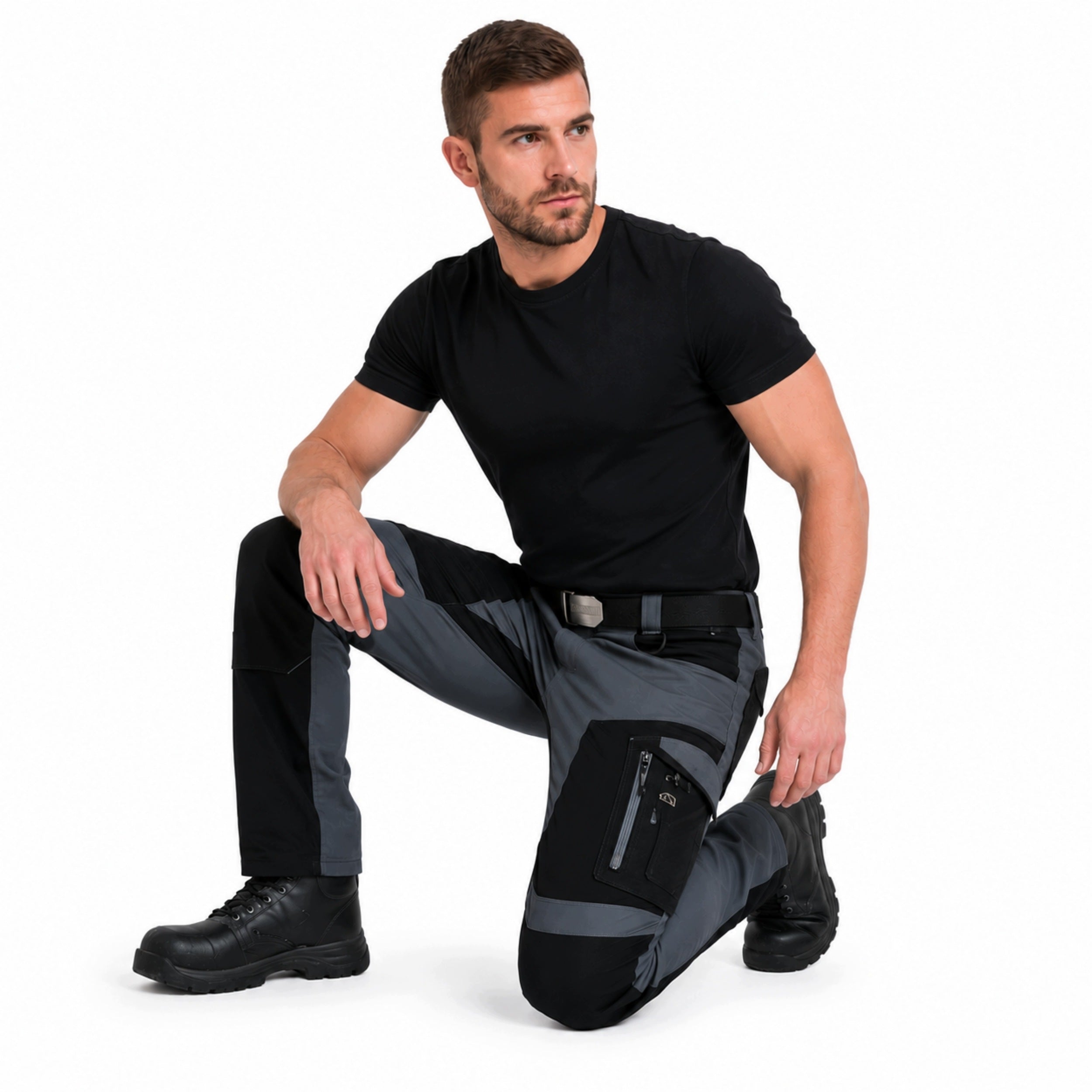 Men's Work Pants Elastic Protective Stretch Softshell BHP Durable Packaging status original
