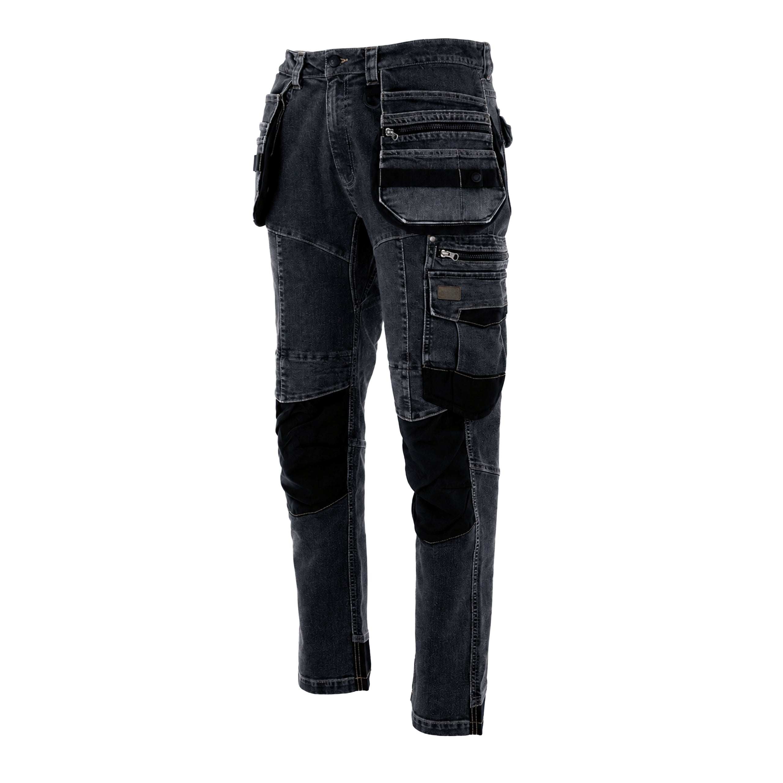 Men's Work Pants JEANS STRETCH ELASTIC Strong Assembly COMFORTABLE Manufacturer code Spodnie WorkBhp_JEANS_MONT_BLACK