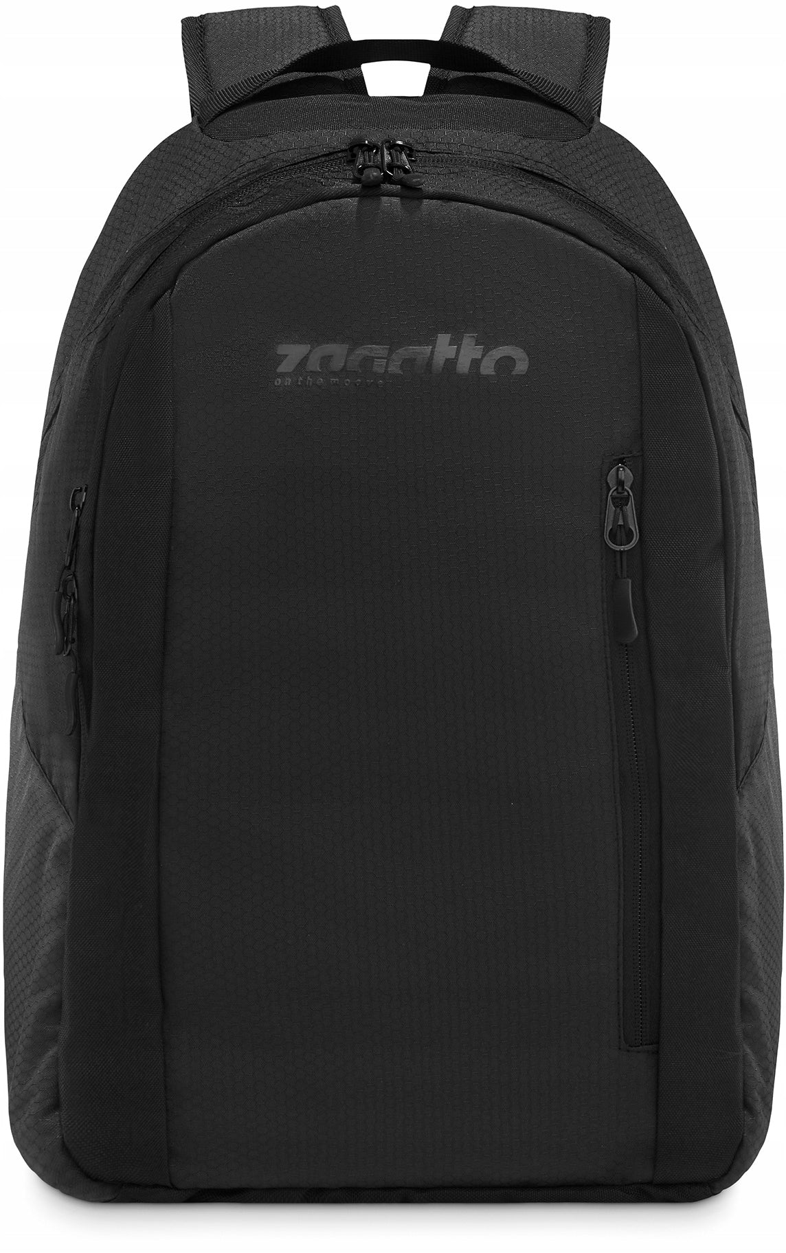 Men's backpack for work on school laptop youth roomy black ZAGATTO