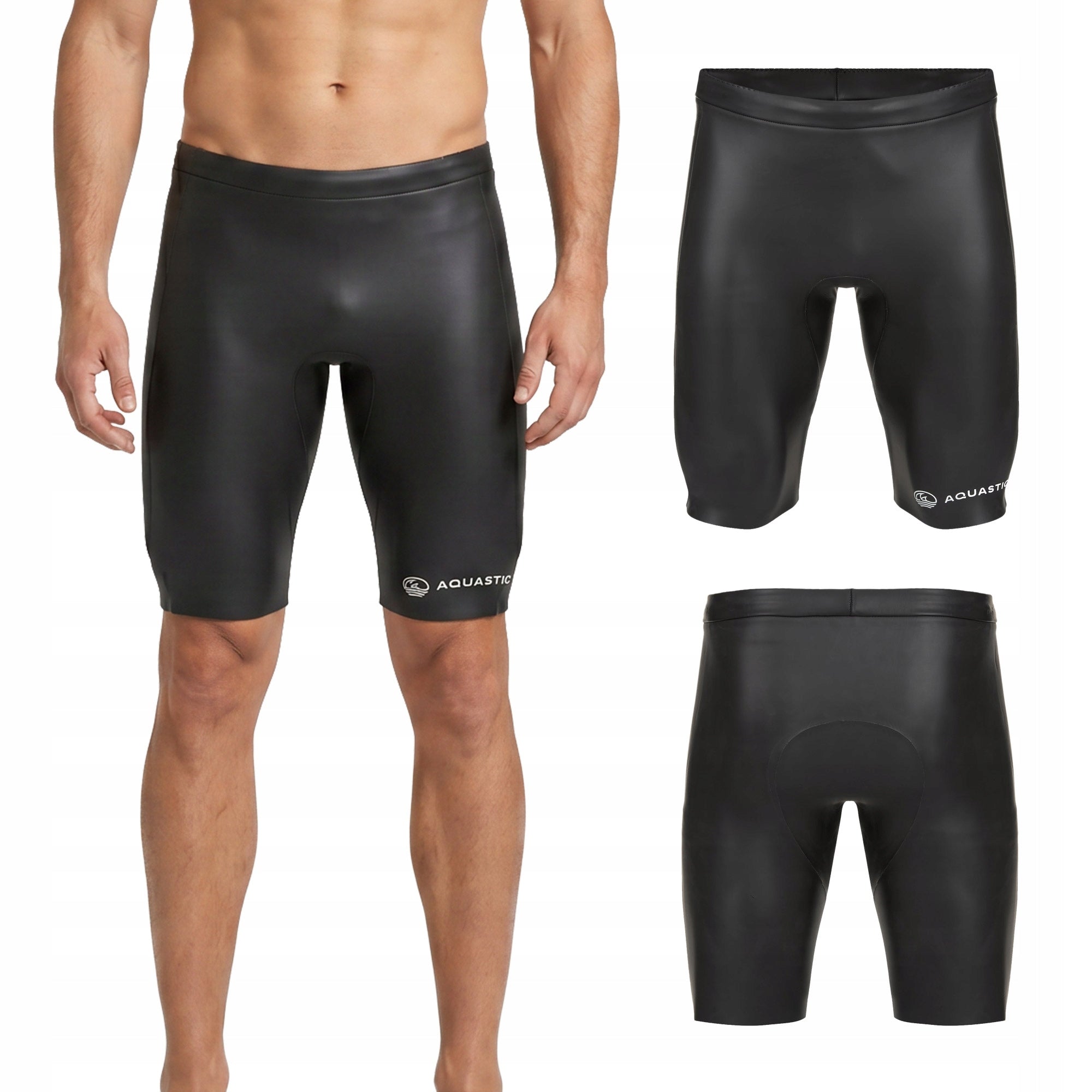 Men's neoprene shorts AQUASTIC OceanFlex 5/3 mm GLIDE SKIN black XL