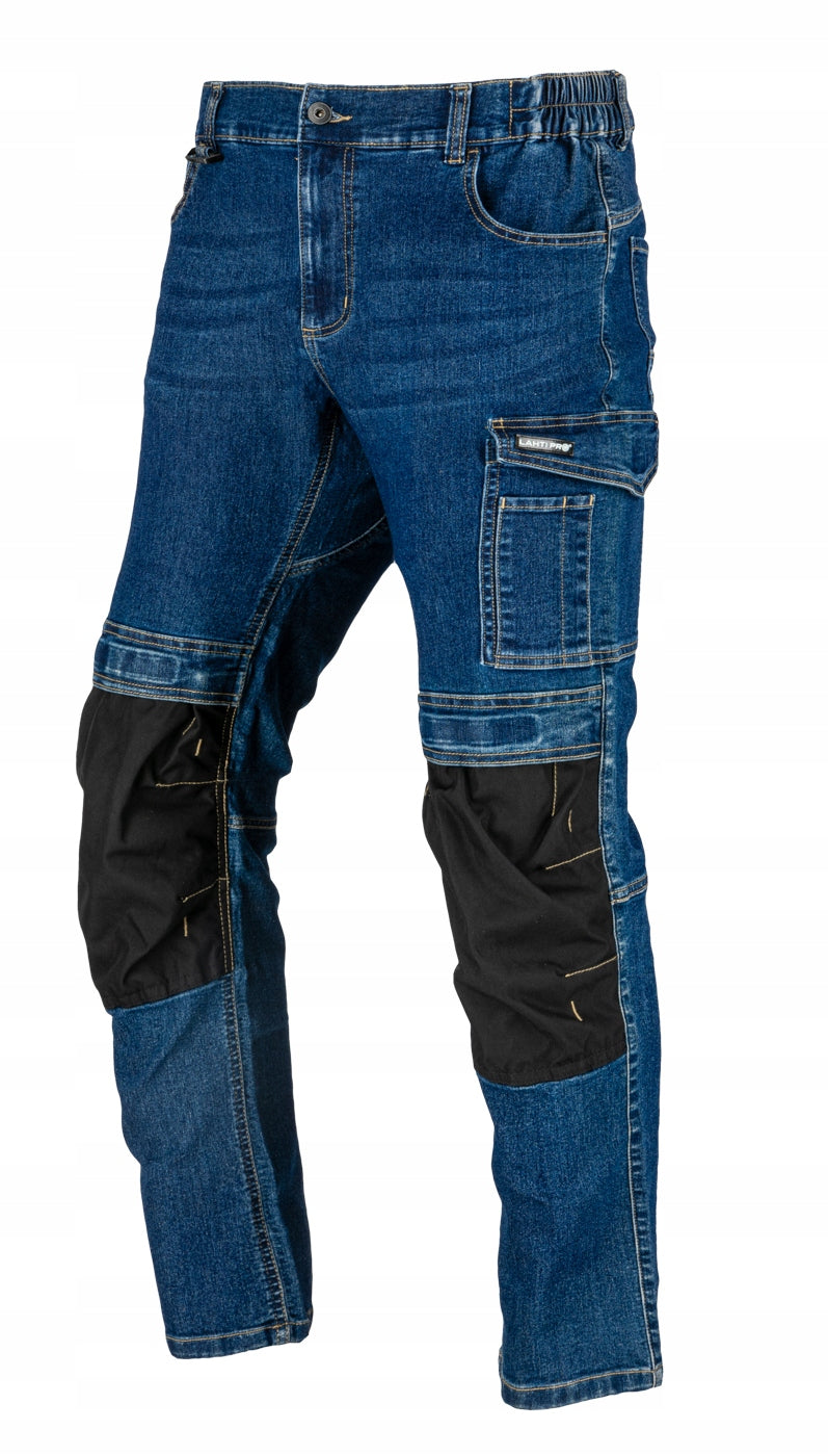 Men's slim denim work trousers 280g blue Lahti Pro L40550 XL