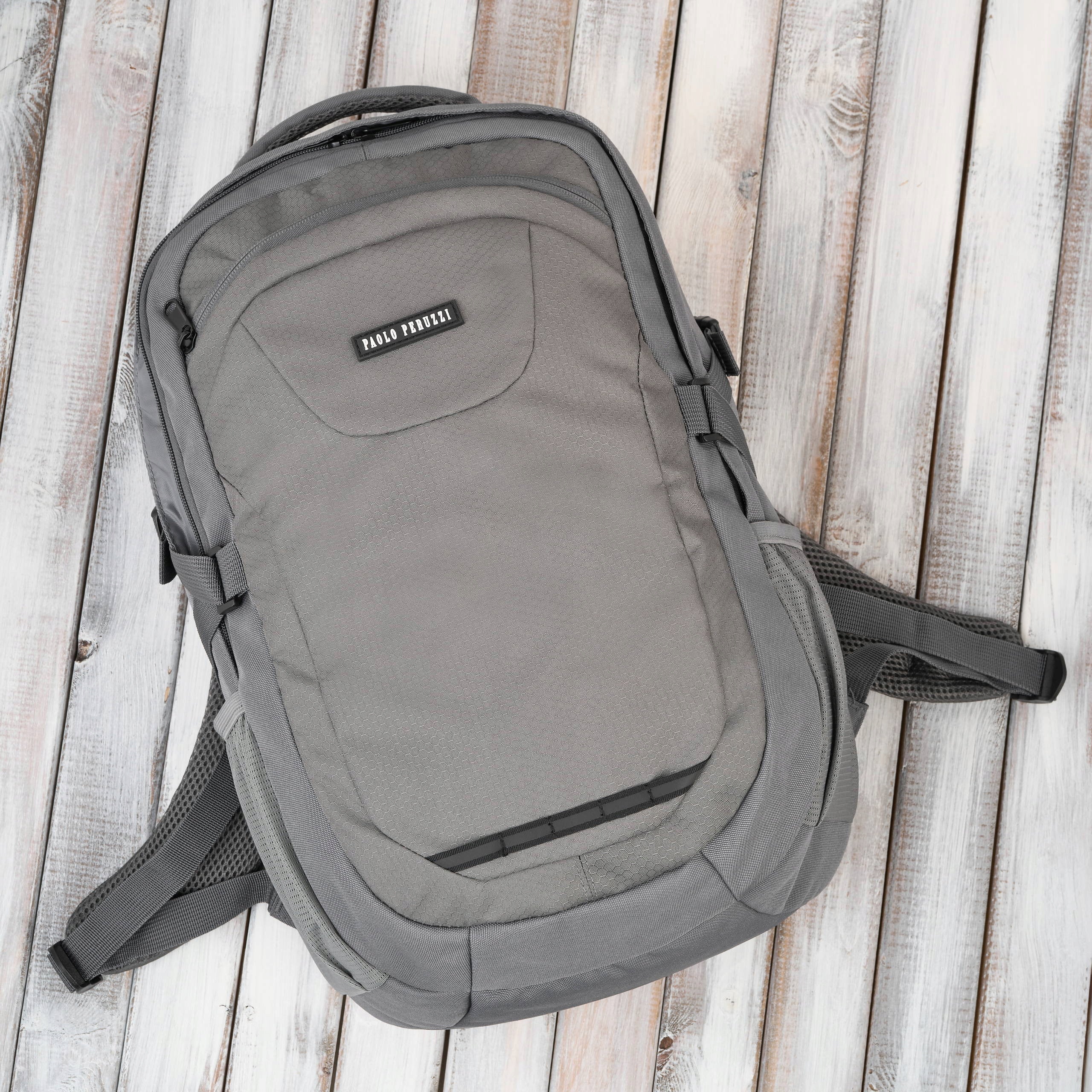Men's sports hiking backpack for work grey Paolo Peruzzi Packaging status original
