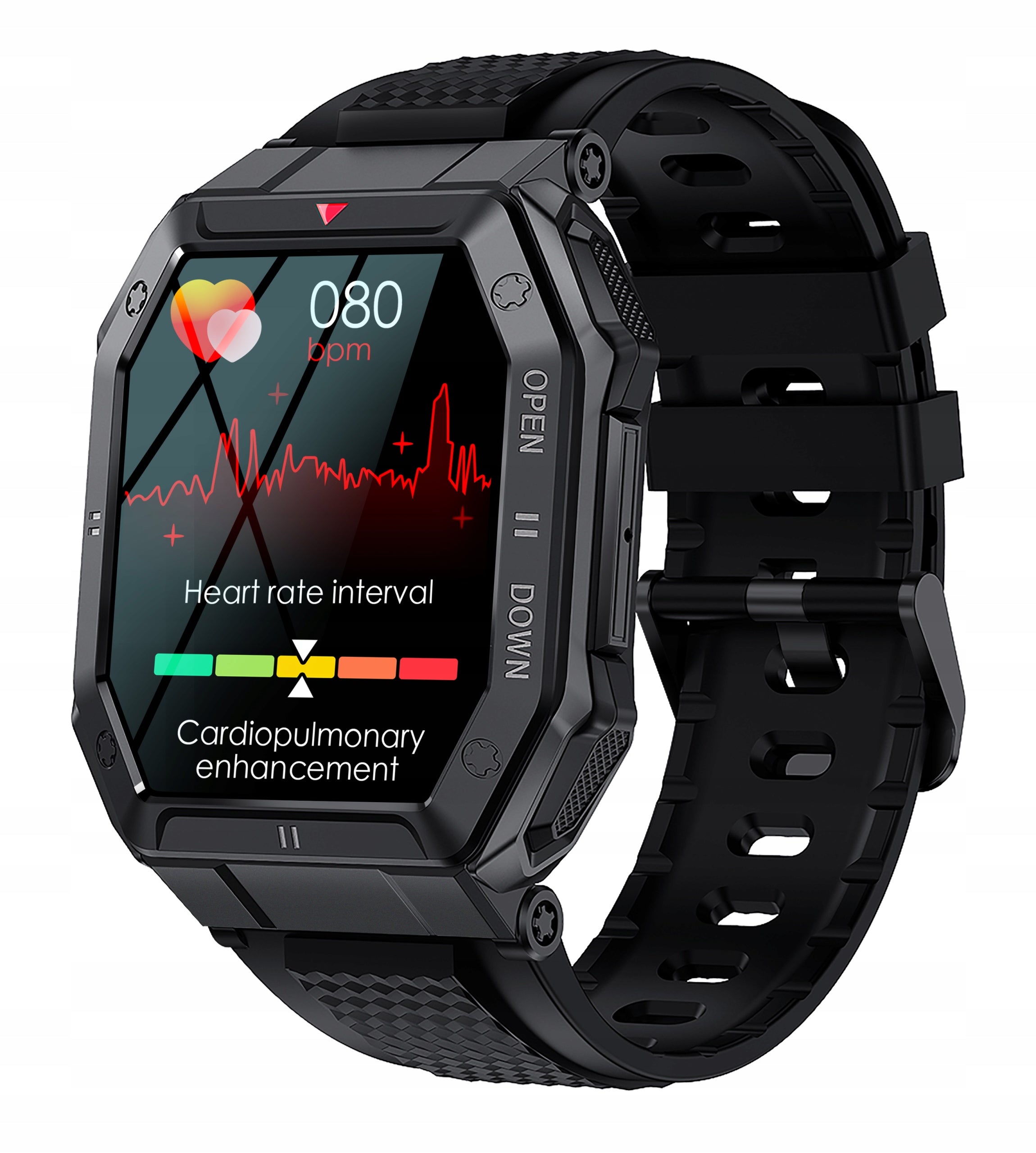 Men's sports smartwatch black GlacierX Trail Black + bracelet EAN (GTIN) 5905778546109