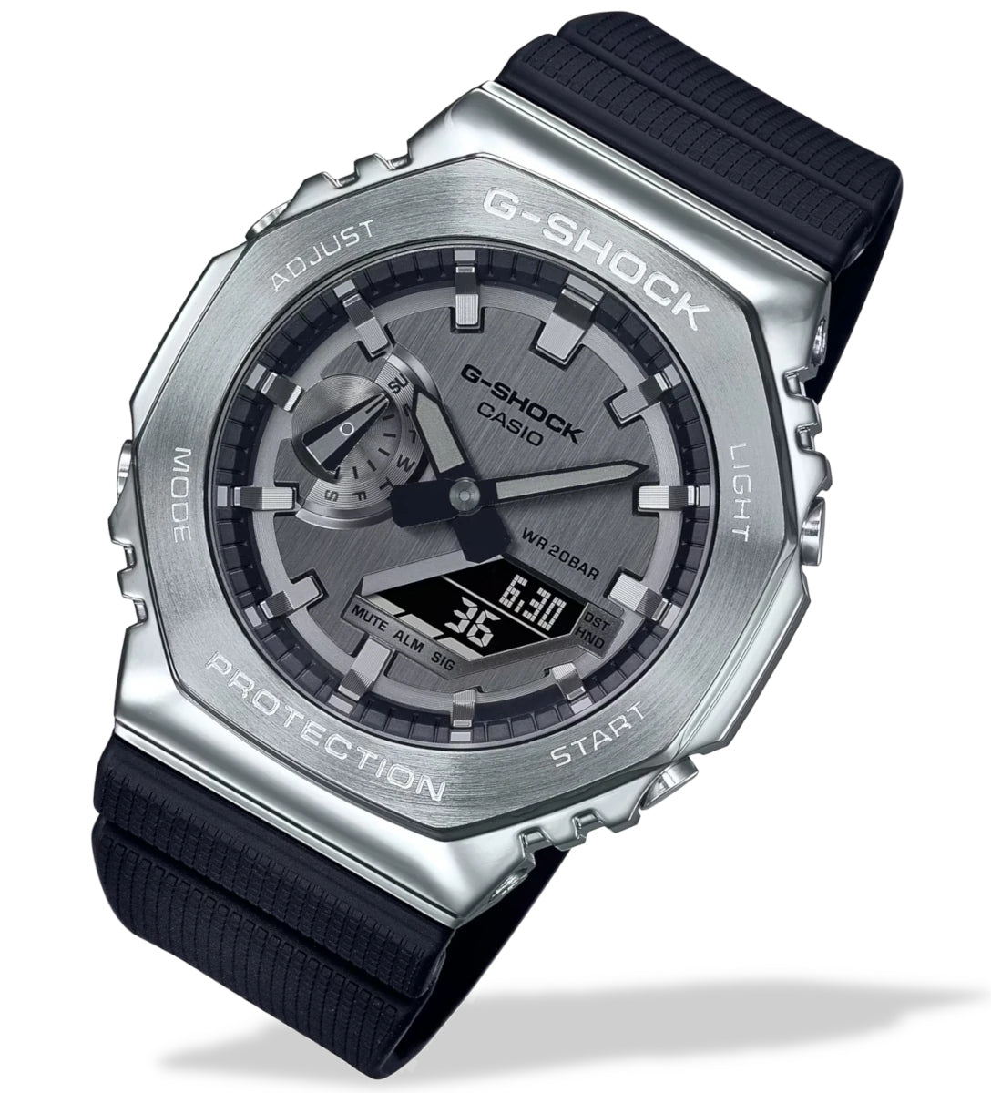 Men's sports watch on strap Casio G-Shock Steel GM-2100 + Box Brand CASIO