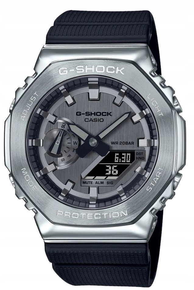 Men's sports watch on strap Casio G-Shock Steel GM-2100 + Box