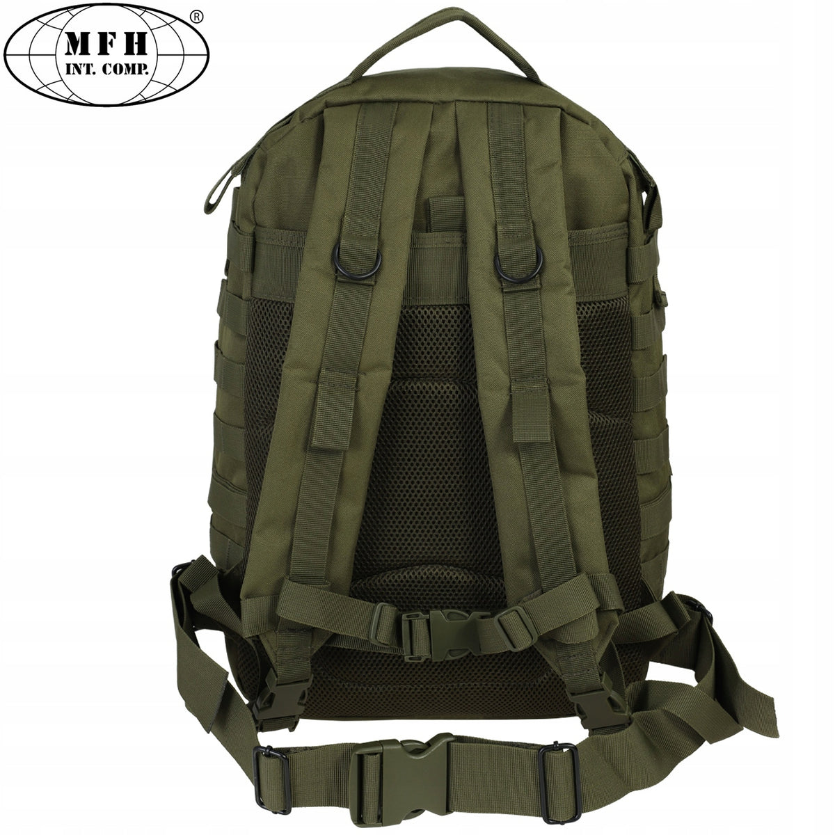 Men's tactical military backpack MFH US ASSAULT II military 40 L olive Manufacturer code 30343B