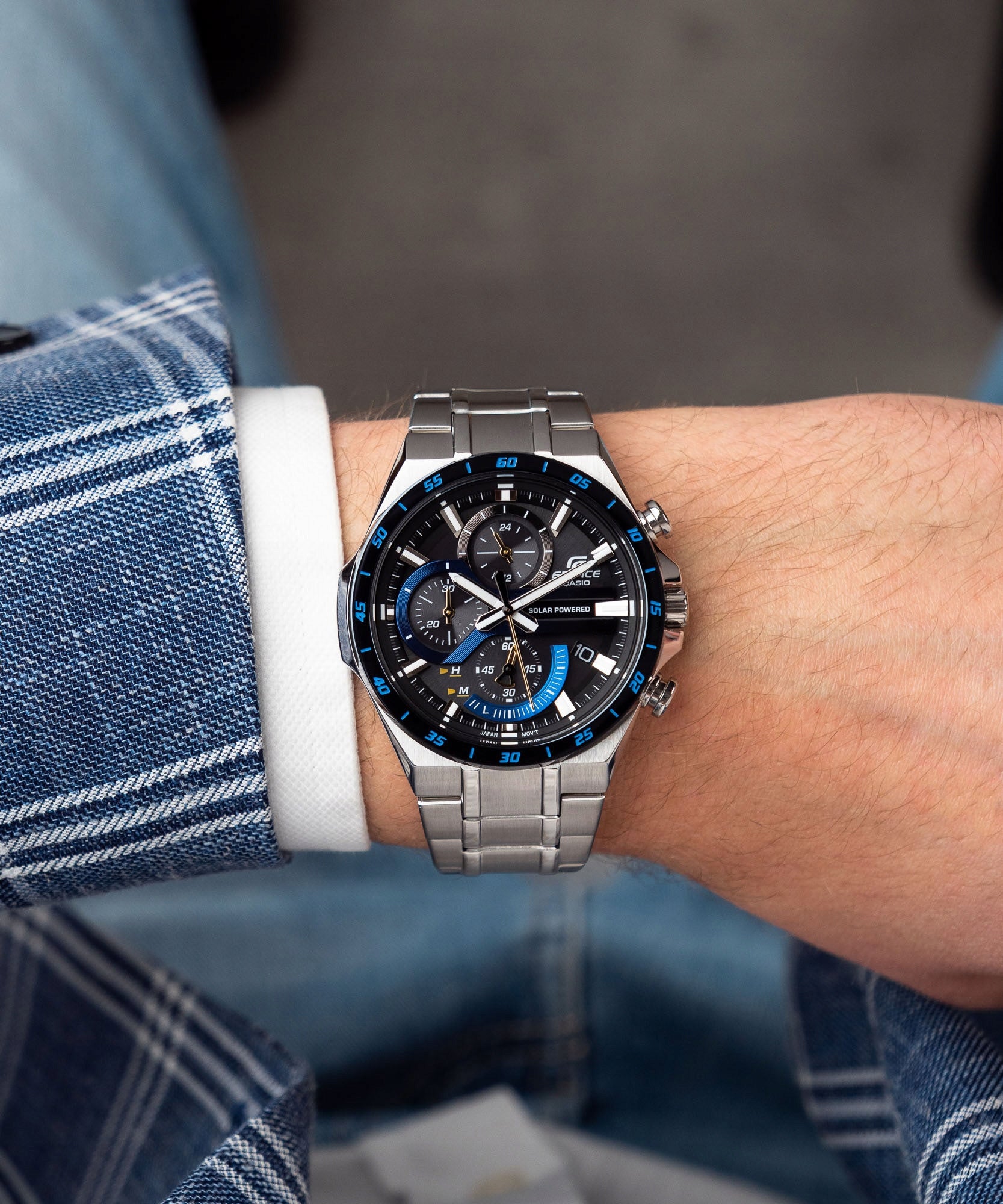 Men's watch Casio EDIFICE Solar Chronograph Packaging status original