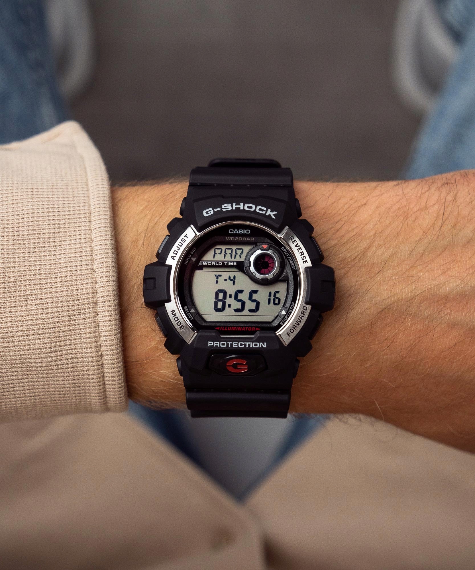 Men's watch Casio G-SHOCK Digital 8900 Series Dial color gray