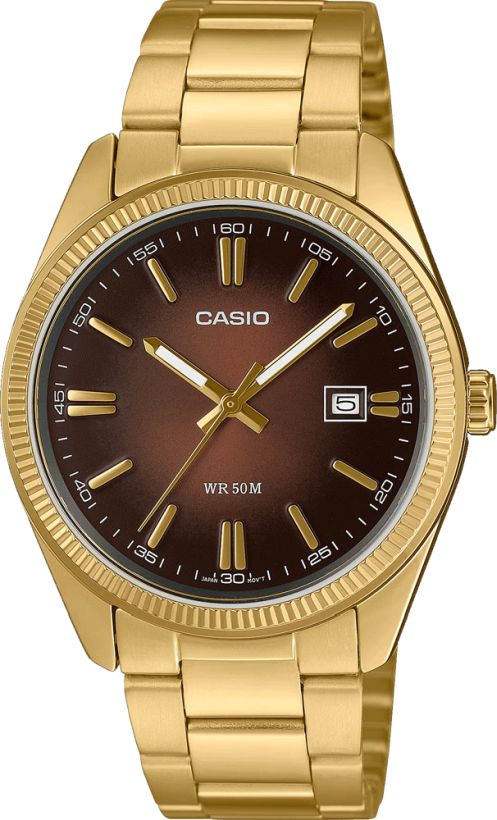 Men's watch Casio MTP-1302PGC-5AV gold on bracelet Brand CASIO