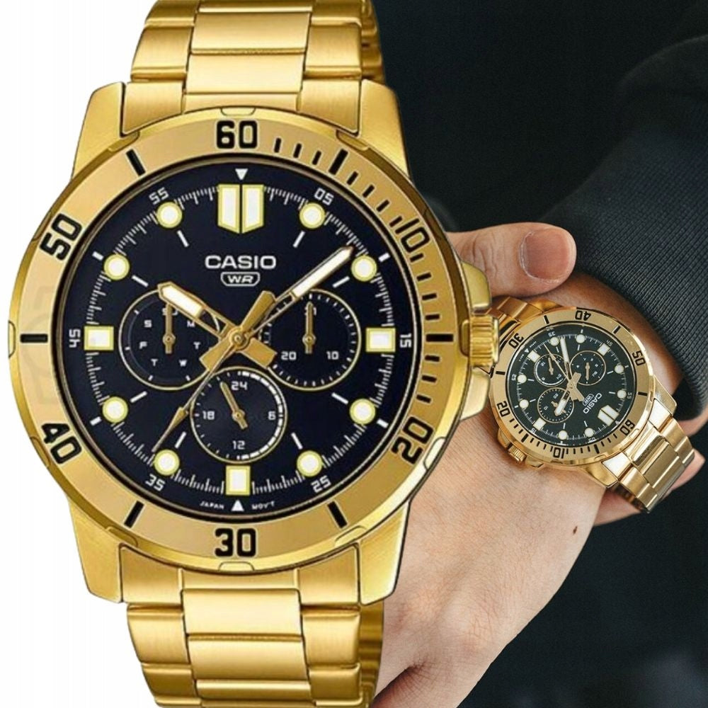 Men's watch Casio MTP-VD300G-1EUDF gold on bracelet