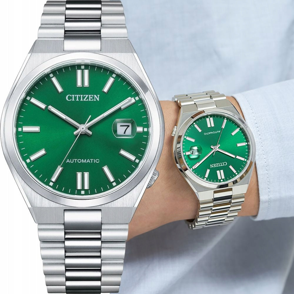 Men's watch Citizen NJ0150-81X Tsuyosa Green on bracelet