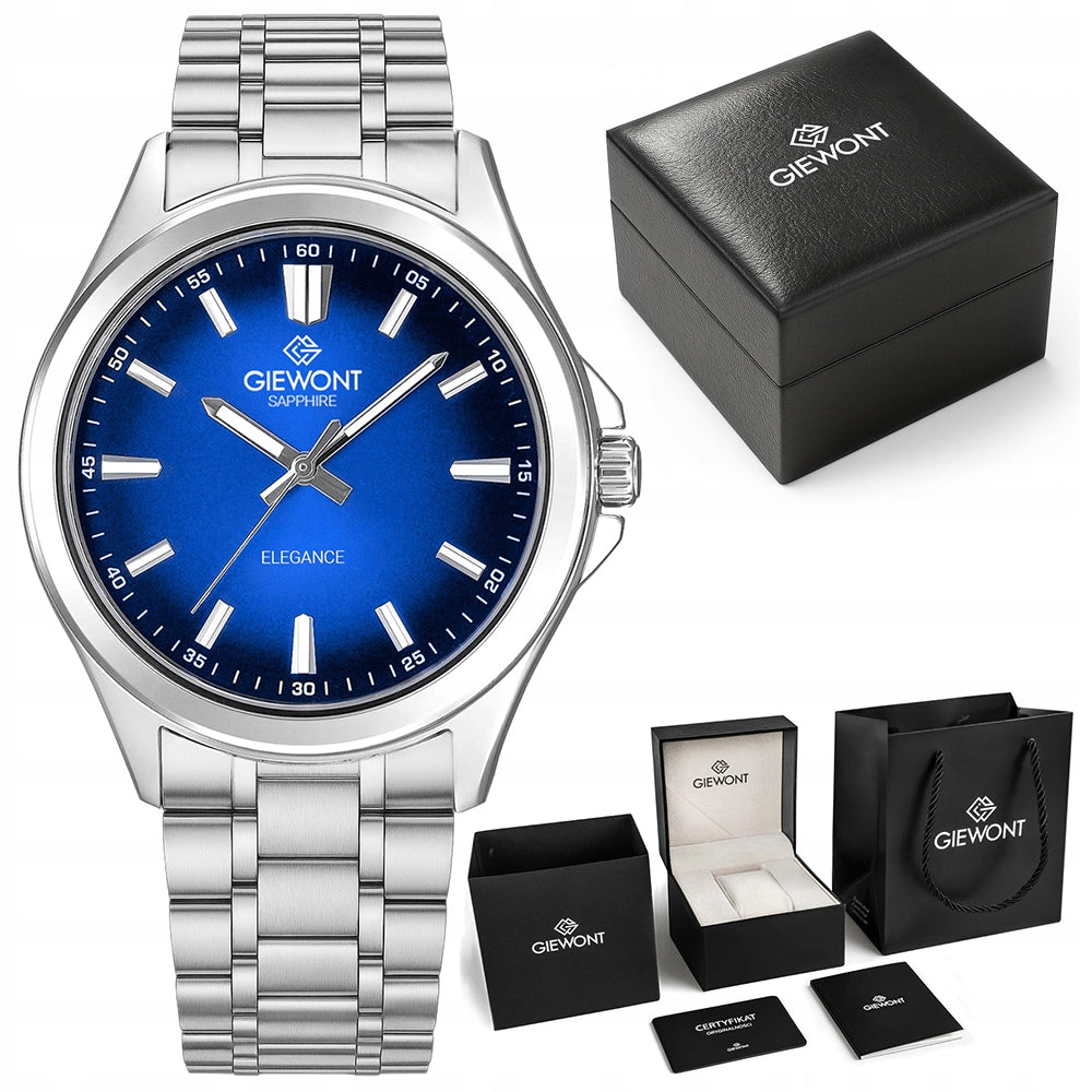 Men's watch Giewont Elegance bracelet Sapphire GW5160 + BOX + ENGRAVING