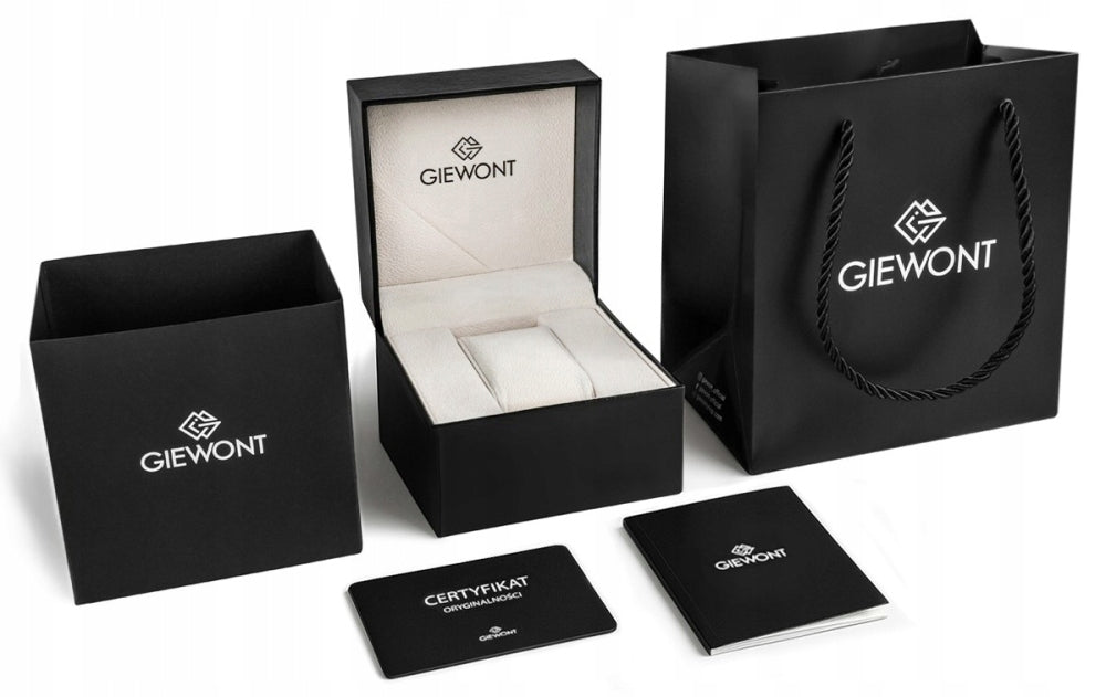 Men's watch Giewont Leather Strap Chronograph GW8810 + BOX + ENGRAVING Brand Giewont