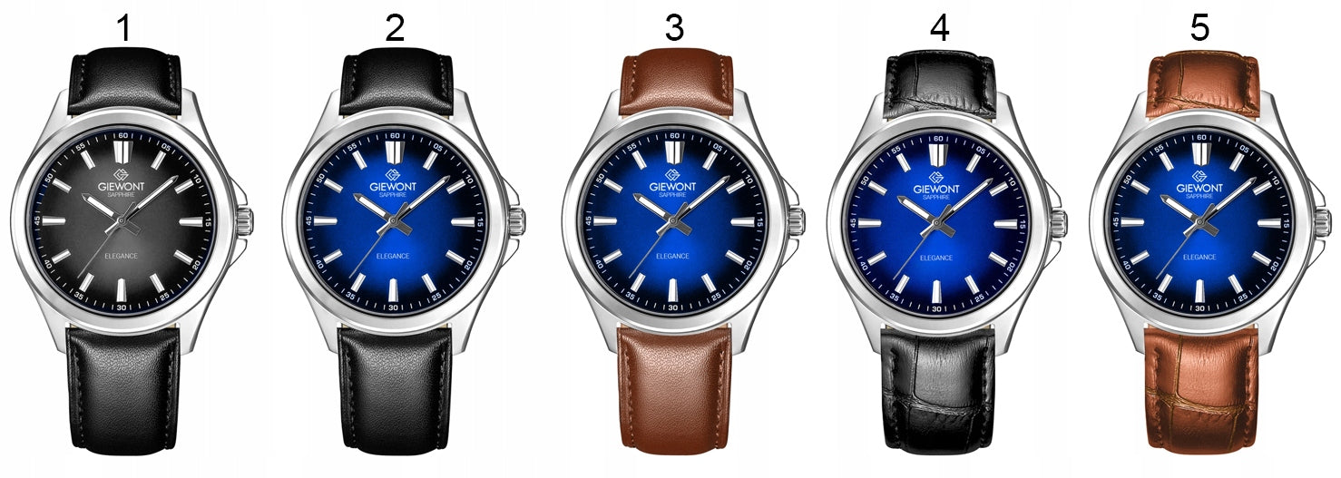 Men's watch Giewont Leather Strap Elegance GW5160 + BOX + ENGRAVING Packaging status original