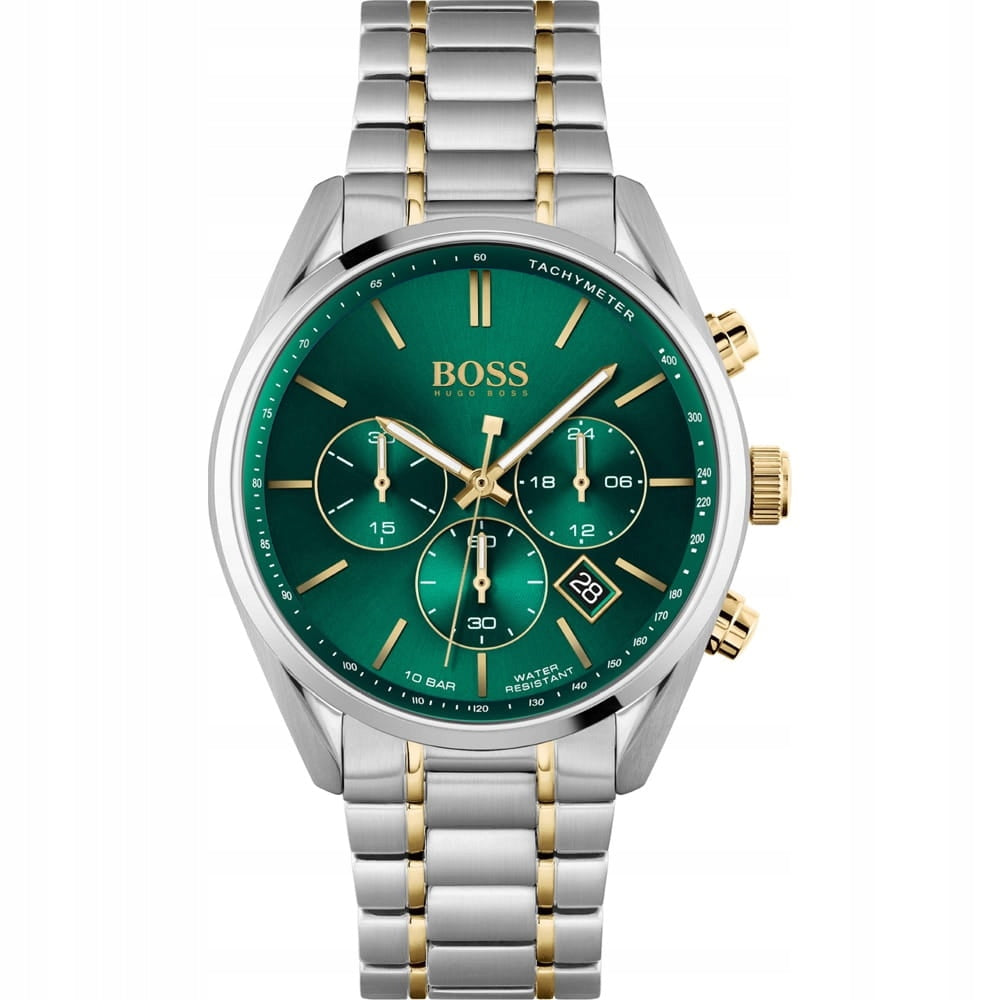 Men's watch HUGO BOSS 1513878 green dial bracelet gift