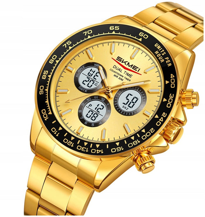 Men's watch SKMEI bracelet electronic analog steel many functions Brand Skmei