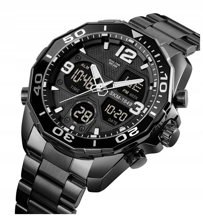 Men's watch SKMEI bracelet silver black gold Brand Skmei