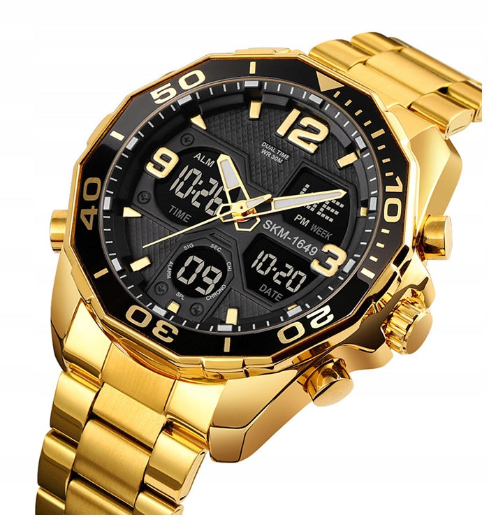 Men's watch SKMEI bracelet silver black gold EAN (GTIN) 5904094334001