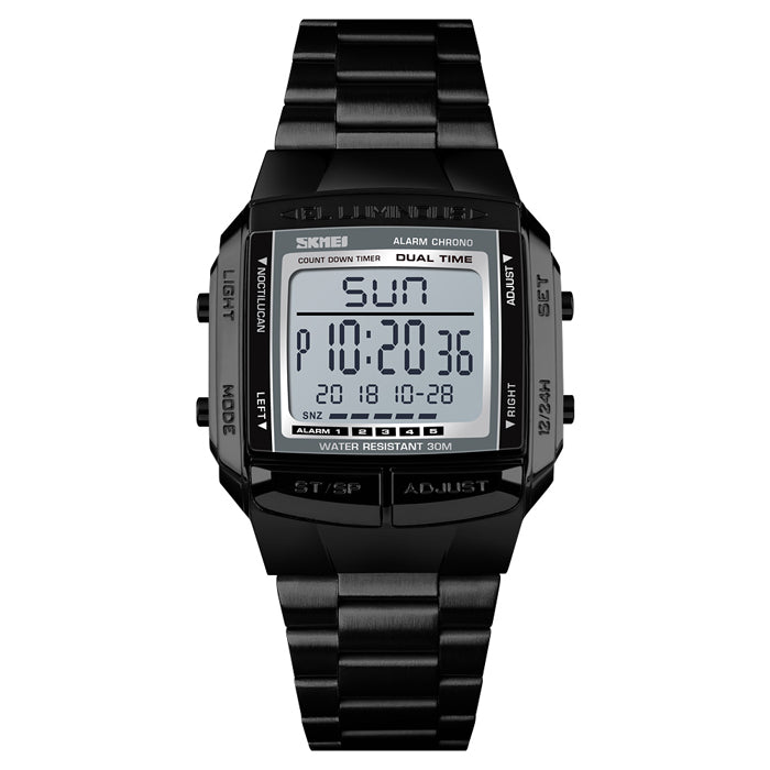 Men's watch SKMEI electronic bracelet black gold Brand Skmei