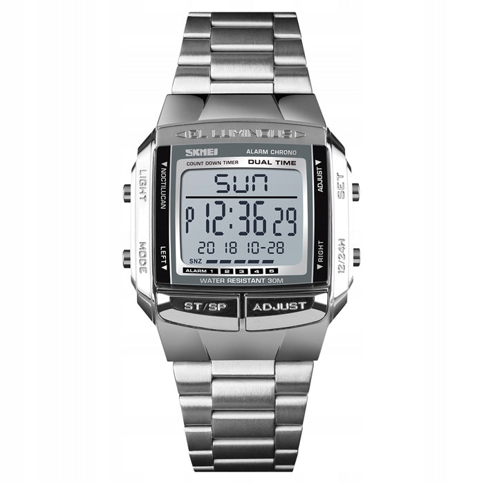 Men's watch SKMEI electronic bracelet black gold