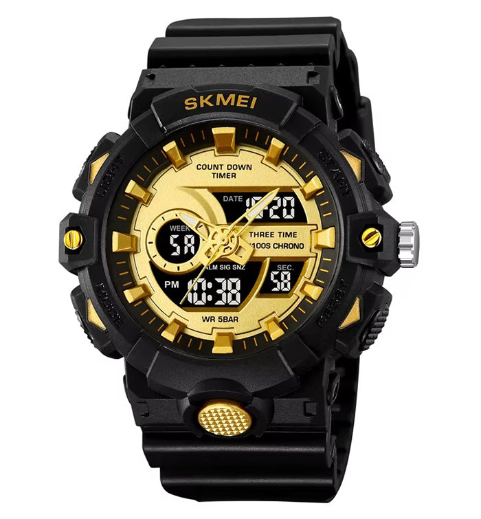 Men's watch SKMEI rubber electronic military strap many functions Brand Skmei