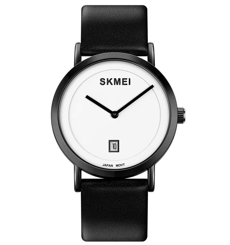 Men's watch SKMEI skm.119071a.mn analog leather strap date SLIM Packaging status original
