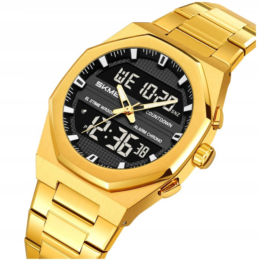 Men's watch SKMEI skm.126241b.mn electronic bracelet massive steel Packaging status original