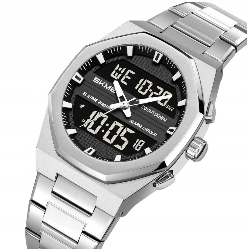 Men's watch SKMEI skm.126241b.mn electronic bracelet massive steel