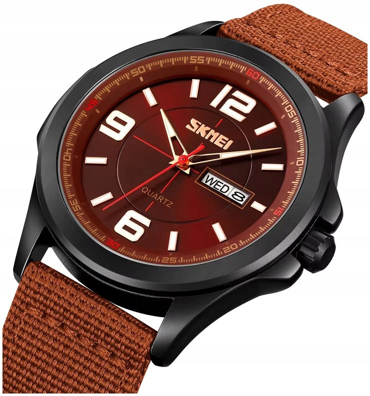 Men's watch SKMEI skm.193151a.mn analog nylon strap date Brand Skmei
