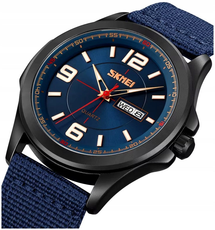 Men's watch SKMEI skm.193151a.mn analog nylon strap date Packaging status original