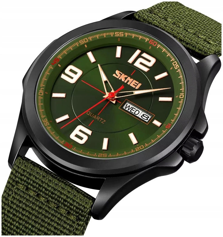 Men's watch SKMEI skm.193151a.mn analog nylon strap date