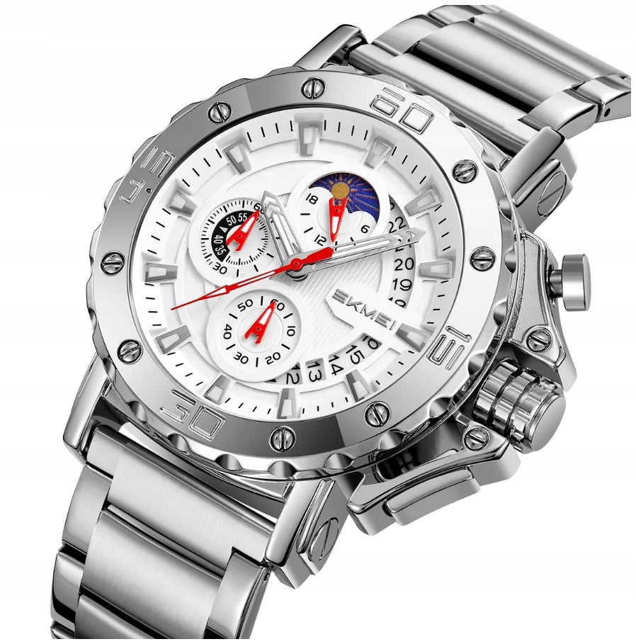 Men's watch SKMEI skm.193441e.mn bracelet steel chronograph date Brand Skmei