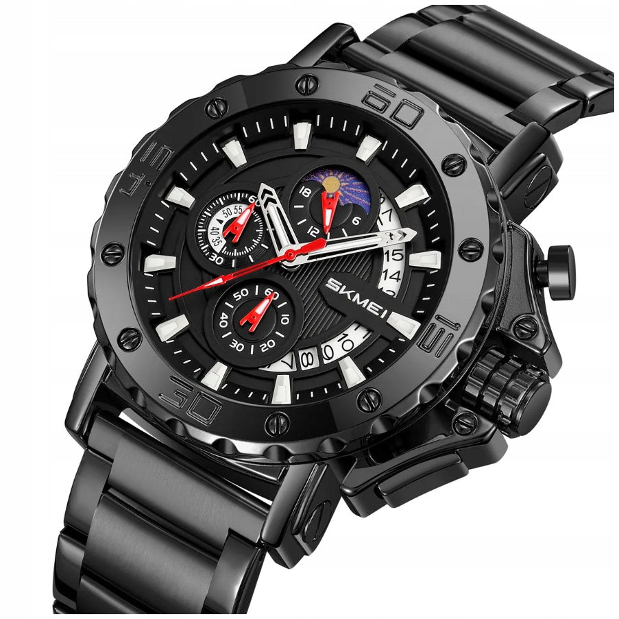 Men's watch SKMEI skm.193441e.mn bracelet steel chronograph date