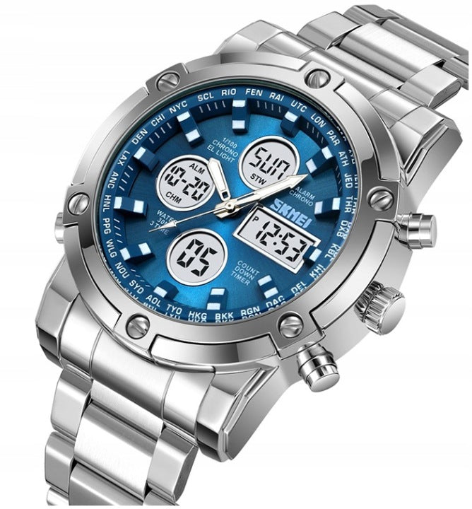 Men's watch SKMEI steel analog bracelet massive many functions Brand Skmei