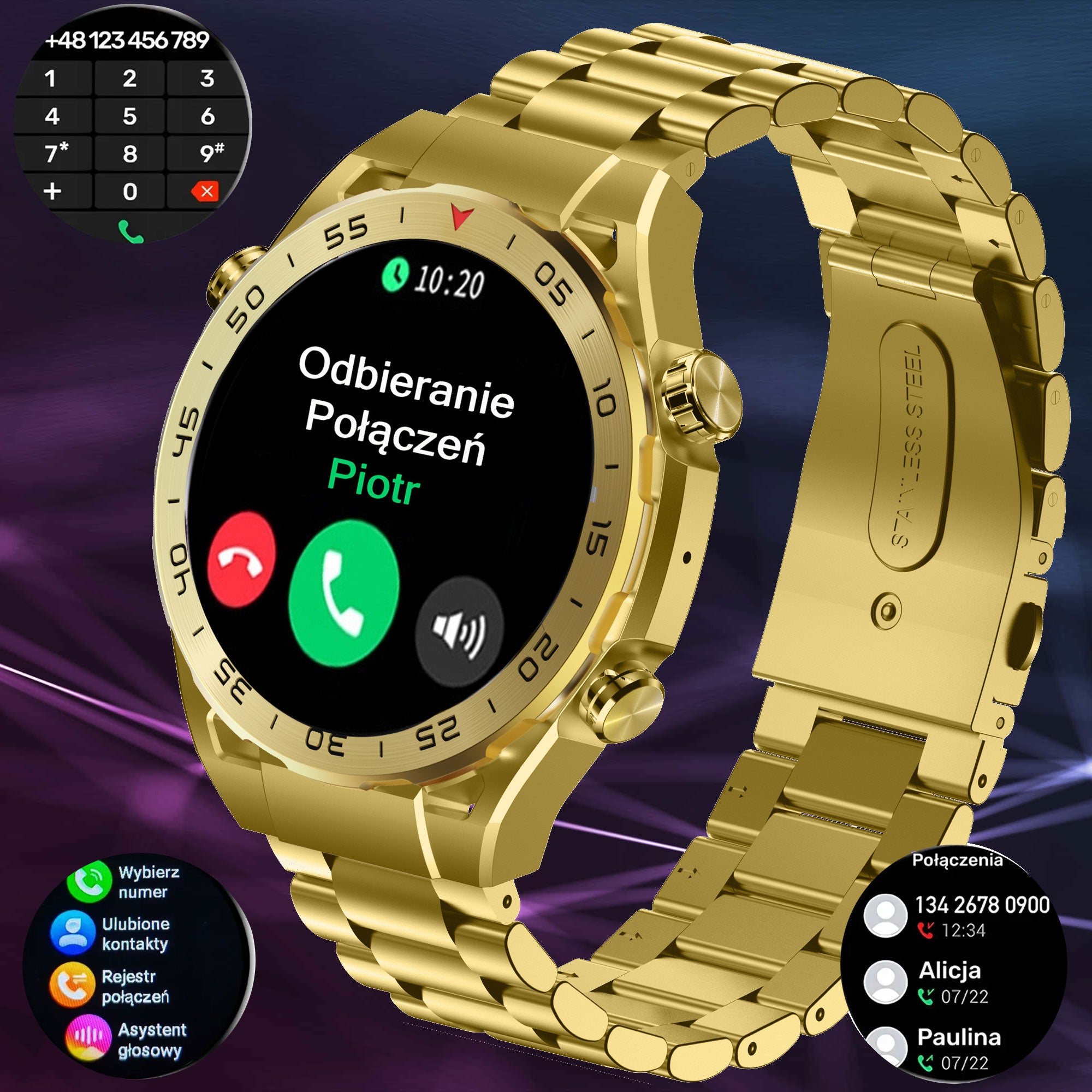 Men's watch SMARTWATCH GRAVITY answering calls 1.39" multifunctional Brand Gravity
